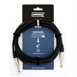 Guitar cable REAN connectors straight black 3m